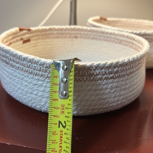 DESK essentials rope bowls for the tidy mommy in orange and white. 7 pieces - Picture 10 of 12